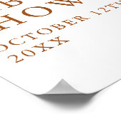 Little Bean Brewing Coffee Baby-Shower Begrüßung Poster (Ecke)