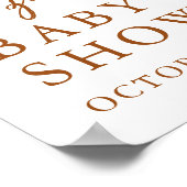 Little Bean Coffee Baby Shower Welcome Sign Poster (Ecke)