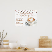 Little Bean Coffee Baby Shower Welcome Sign Poster (Küche)