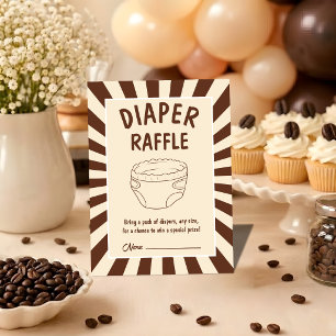 Little Bean Is Brewing Baby Shower Windel-Raffel Begleitkarte