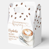Little Bean Is Brewing Coffee Theme Baby Shower Geschenkschachtel (Geöffnet)