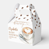 Little Bean Is Brewing Coffee Theme Baby Shower Geschenkschachtel (Vorderseite)