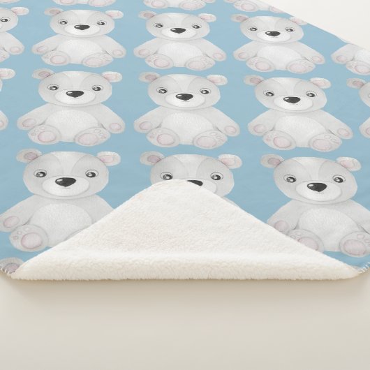 Little Bear Baby Shower Birthday Boy Sherpadecke (3/4)