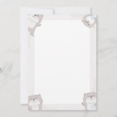 Little Bear Baby Shower Invitation Design Einladung (Rückseite)