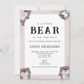 Little Bear Baby Shower Invitation Design Einladung (Vorderseite)