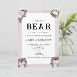 Little Bear Baby Shower Invitation Design Einladung