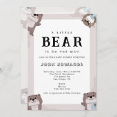 Little Bear Baby Shower Invitation Design Einladung (Vorne/Hinten)