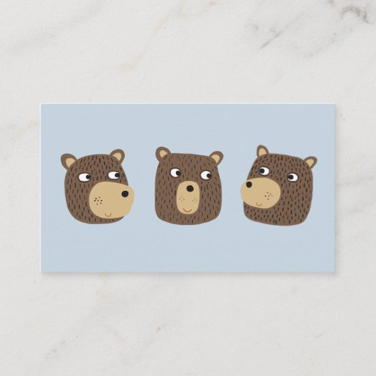 Little Bear Cub Baby Shooting Registry QR Code Begleitkarte (Rückseite)