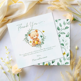 Little Bear Holding Honey Jar Sweet Birthday Dankeskarte