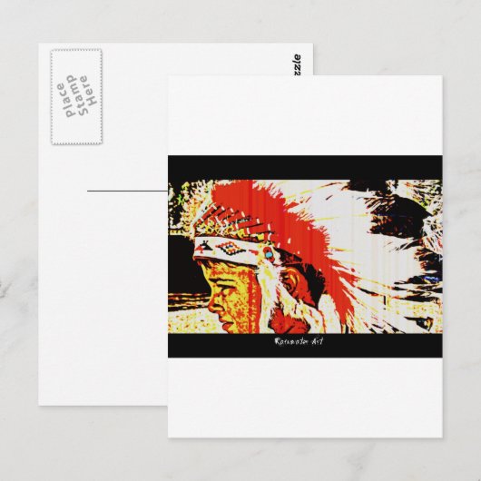 Little Bear Indian Postkarte (Vorne/Hinten)