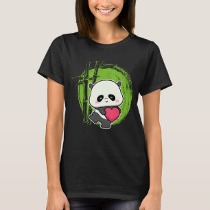 Little Bear Panda Herzstück Süße Tier für Damen T-Shirt