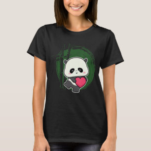 Little Bear Panda Herzstück Süße Tier für Damen T-Shirt