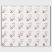 Little Bear Pink Any Age Birthday Geschenkpapier (Flach)