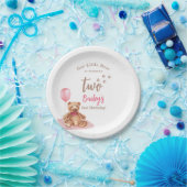 Little Bear Pink Any Age Birthday Pappteller (Party)