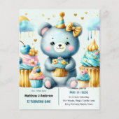 Little Bear Turning ONE - Wild One 1. Geburtstag (Vorderseite)