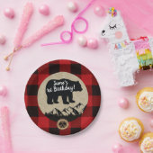 Little Bear Wild One Flannel Lumberjack Geburtstag Pappteller (Party)