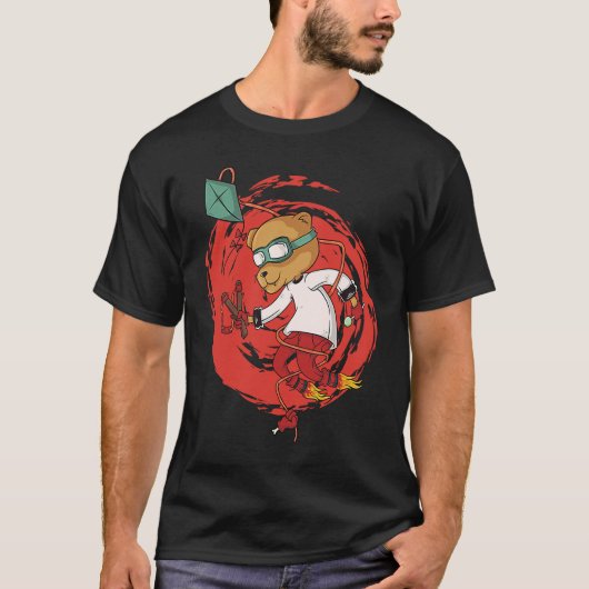 Little Bear With Slingshot Rowdy Children T-Shirt (Vorderseite)