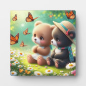 Little Bears Daisies 4 Fotoplatte (Vorderseite)
