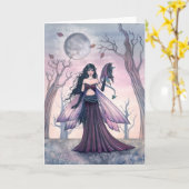 LIttle Beast Fairy Dragon Card von Molly Harrison Karte (Gelbe Blume)