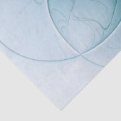 Little Beauty Modern Blue Gold Fractal Art Flower Seidenpapier (Detail)