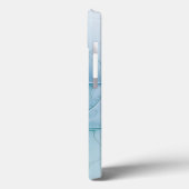 Little Beauty Modern Blue Gold Fraktal Blume Case-Mate iPhone Hülle (Rückseite / Links)