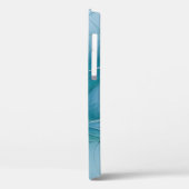 Little Beauty Modern Blue Gold Fraktal Blume Case-Mate iPhone Hülle (Rückseite / Links)