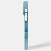 Little Beauty Modern Blue Gold Fraktal Blume Case-Mate iPhone Hülle (Rückseite / Links)