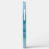 Little Beauty Modern Blue Gold Fraktal Blume Case-Mate iPhone Hülle (Rückseite / Links)