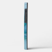 Little Beauty Modern Blue Gold Fraktal Blume Case-Mate iPhone Hülle (Rückseite / Links)