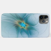 Little Beauty Modern Blue Gold Fraktal Blume Case-Mate iPhone Hülle (Rückseite (Horizontal))