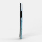 Little Beauty Modern Blue Gold Fraktal Blume Case-Mate iPhone Hülle (Hinten/Rechts)