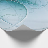 Little Beauty Modern Blue Gold Fraktal Blume Geschenkpapier (Ecke)