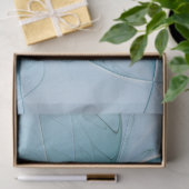 Little Beauty Modern Blue Gold Fraktal Blume Seidenpapier (Geschenk)