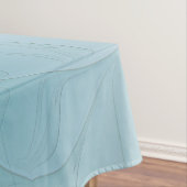 Little Beauty Modern Blue Gold Fraktal Blume Tischdecke (Beispiel)