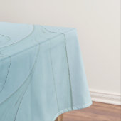 Little Beauty Modern Blue Gold Fraktal Blume Tischdecke (Beispiel)