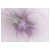 Little Beauty Modern Mauve Gray Fractal Art Flower Tischdecke (Vorderseite (Horizontal))