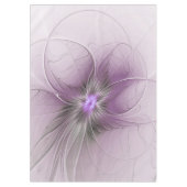 Little Beauty Modern Mauve Gray Fractal Art Flower Tischdecke (Vorderseite)