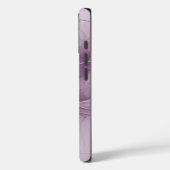 Little Beauty Modern Mauve Gray Fraktal Blume Case-Mate iPhone Hülle (Rückseite / Links)