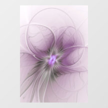 Little Beauty Modern Mauve Gray Fraktal Blume