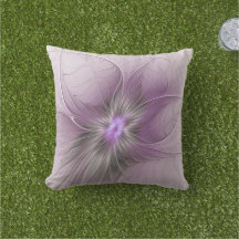 Little Beauty Modern Mauve Gray Fraktal Blume