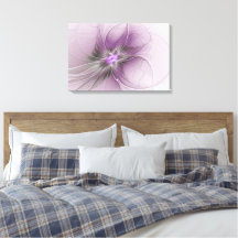 Little Beauty Modern Mauve Gray Fraktal Blume