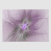 Little Beauty Modern Mauve Gray Fraktal Blume