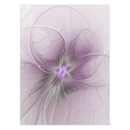 Little Beauty Modern Mauve Gray Fraktal Blume Tischdecke