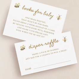 Little Bee Baby Shower Diaper Raffle Ticket Begleitkarte