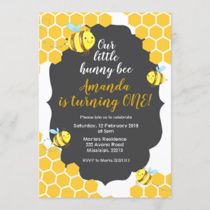 Little Bee Birthday Einladung für Junge oder Mädch
