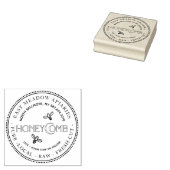 Little Bees Dainty Honeycomb Label Briefmarke Gummistempel (Stempel)