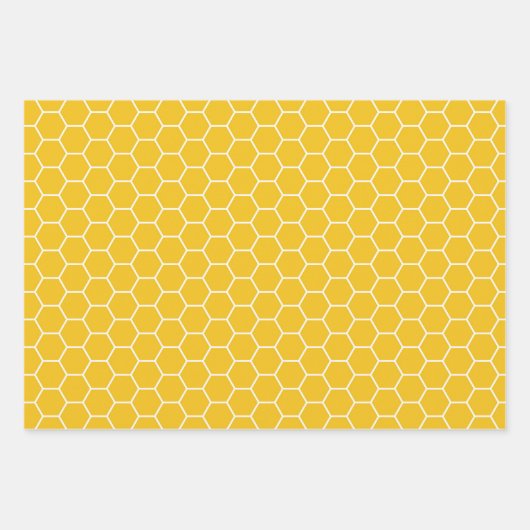 Little Bees Happy Yellow 3 Koordination Geschenkpapier Set (Vorderseite 3)