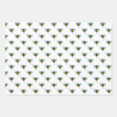 Little Bees Happy Yellow 3 Koordination Geschenkpapier Set (Vorderseite)