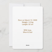 Little Beginnings – Baby Announcement Cards Feiertagskarte (Rückseite)