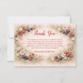 Little Berry Celebration 1st Birthday Dankeskarte (Vorderseite)